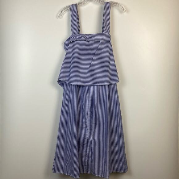 Derek Lam 10 Crosby Tie Front Paneled Striped Mini Dress Size 10 - Picture 7 of 10